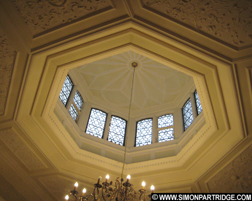 Octagonal domed ceiling at The Mount Hotel, Wolverhampton