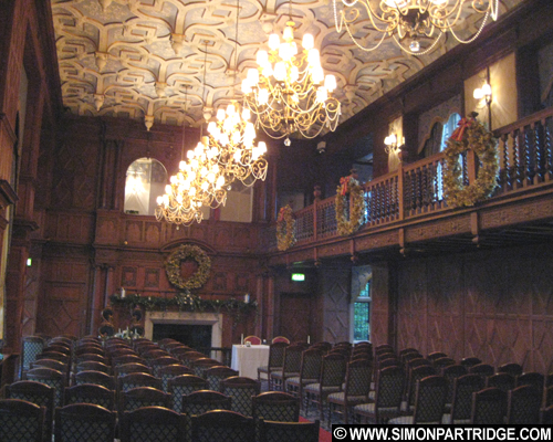 The Mount Hotel's wood panelled Great Hall