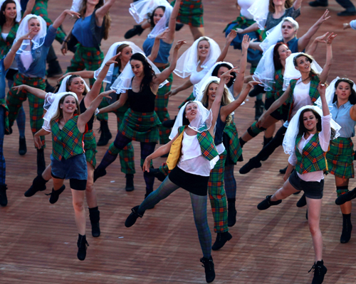Dancers at the Glasgow 2014 opening ceremony